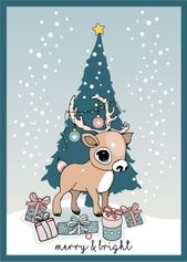 Merry and bright - Reindeer