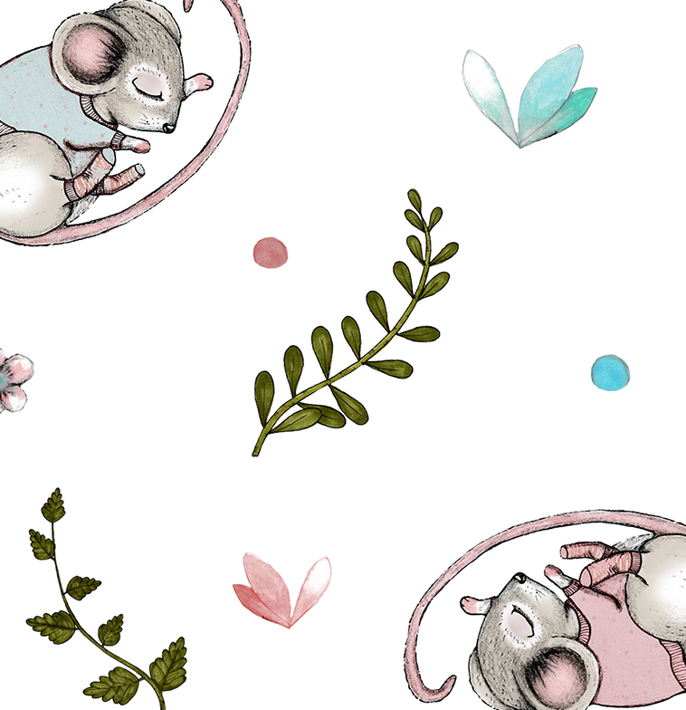 #1167 Mice and Floral